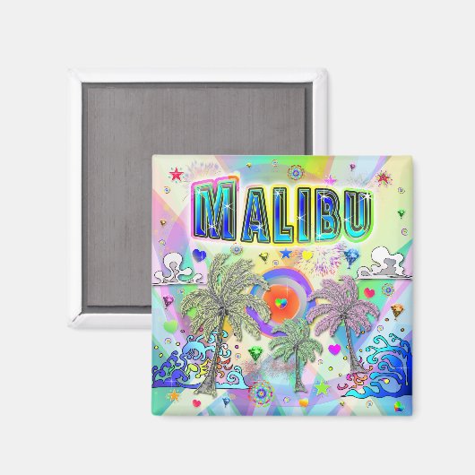Malibu Deep Dream Magnet (Vorderseite/Rückseite)