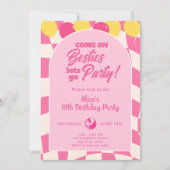Malibu Doll Besties Beach Birthday Pink Einladung (Vorderseite)
