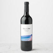 Malibu Gastgeschenk Hochzeit Personalisiert Wine L Weinetikett (Vorderseite)