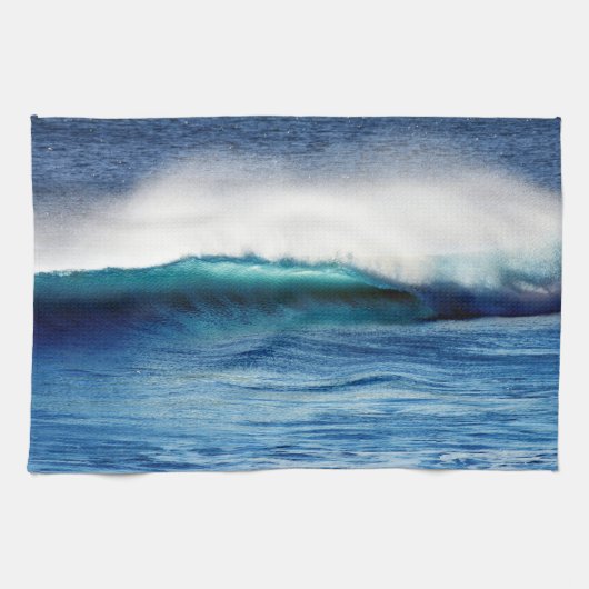 Malibu Gem Blue Jewel Wave Teetuch Geschirrtuch (Horizontal)