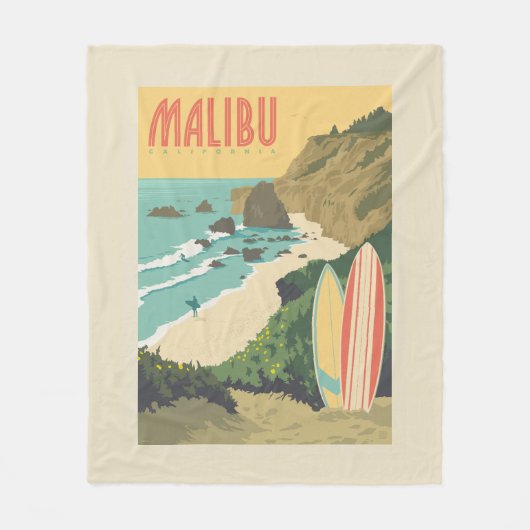 Malibu, Kalifornien Fleecedecke (Vorderseite)