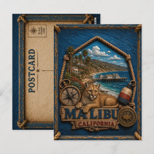 Malibu Kalifornien Postkarte Vintage Reise