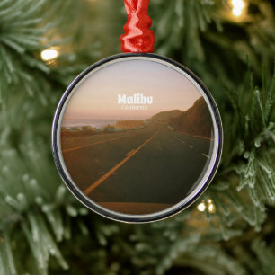 Malibu, Kalifornien Roadtrip  Ornament Aus Metall