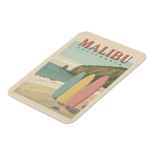 Malibu, Kalifornien - Sonne, Sand und Surf Magnet (Linke Seite)