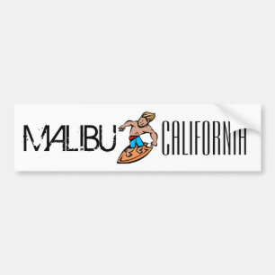 Malibu Kalifornien Surfer-Cartoon-Autoaufkleber Autoaufkleber