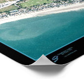 Malibu, kalifornisches Satellitenposter-Foto Poster (Ecke)