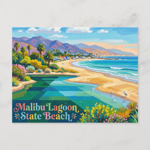 Malibu Lagoon State Beach Kalifornien Postkarte