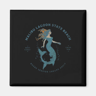 Malibu Lagoon State Beach Kalifornien Retro Vintag Magnet