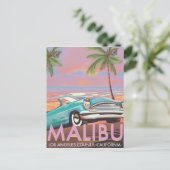 Malibu, Los Angeles, Kalifornien, Reiseplakat Postkarte (Stehend Vorderseite)
