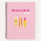 Malibu, Malibu Beach, Preppy, Pink Notizblock (Vorderseite)