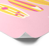 Malibu, Malibu Beach, Preppy, Pink Poster (Ecke)