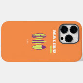 Malibu, Malibu Beach, Tropical Art, Preppy, Orange Case-Mate iPhone Hülle (Rückseite (Horizontal))