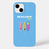 Malibu, Malibu Beach, Tropical, Preppy, Blue Case-Mate iPhone Hülle (Rückseite)