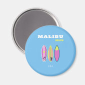 Malibu, Malibu Beach, Tropical, Preppy, Blue Magnet (Vorderseite/Rückseite)