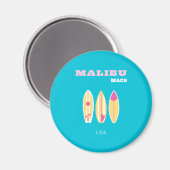 Malibu, Malibu Beach, Tropical, Preppy, Preppy Art Magnet (Vorderseite/Rückseite)