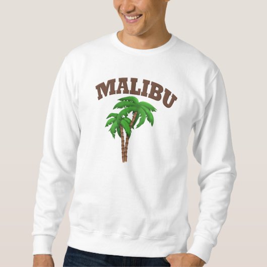 Malibu mit Palmenbaum Sweatshirt (Vorderseite)