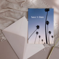 Malibu Palm Trees ・ Save the Date Boho Blue