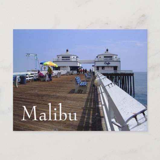 Malibu Pier, kalifornische Postkarte (Vorderseite)
