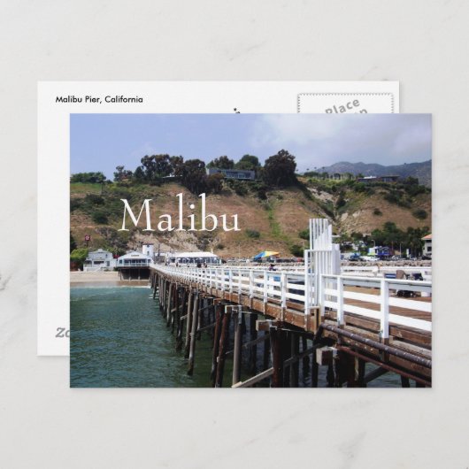 Malibu Pier, kalifornische Postkarte (Vorne/Hinten)