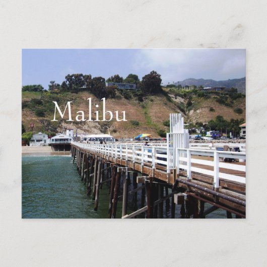 Malibu Pier, kalifornische Postkarte (Vorderseite)