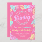Malibu Pink Doll Geburtstagsparty Einladung (Vorne/Hinten)