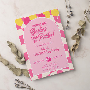 Malibu Puppe Besties Strand Geburtstag Rosa Einladung