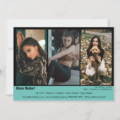 Malibu Ridge 4 | Modellieren von Comp Cards Einladung (Rückseite)