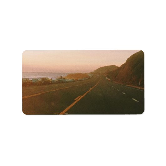 Malibu Roadtrip Adressaufkleber (Vorne)