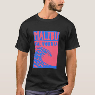 Malibu Rosa Welle Kalifornien Strand Ästhetik Surf T-Shirt