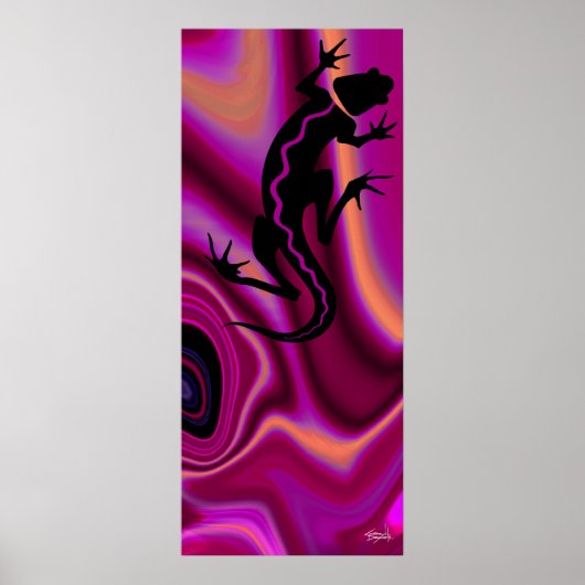 Malibu Salamander Print (violett/magenta) Poster (Vorne)