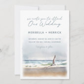 Malibu | Sea Tern Beach Coastal Hochzeit Einladung (Vorderseite)