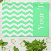 Malibu Seafoam Wave Zickzack anpassbar Geschirrtuch (Gefaltet)