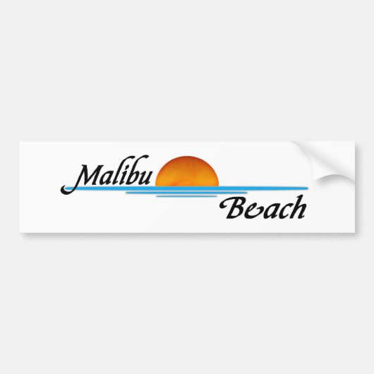 Malibu-Sonnenuntergang Autoaufkleber (Vorne)