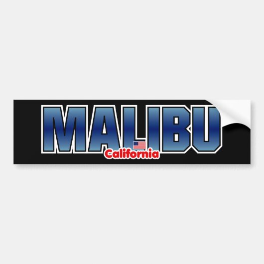 Malibu-Stoßdämpfer Autoaufkleber (Vorne)