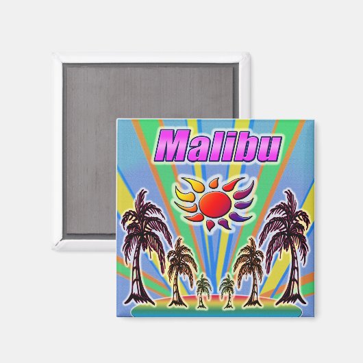 Malibu Summer Liebe Magnet (Vorderseite/Rückseite)