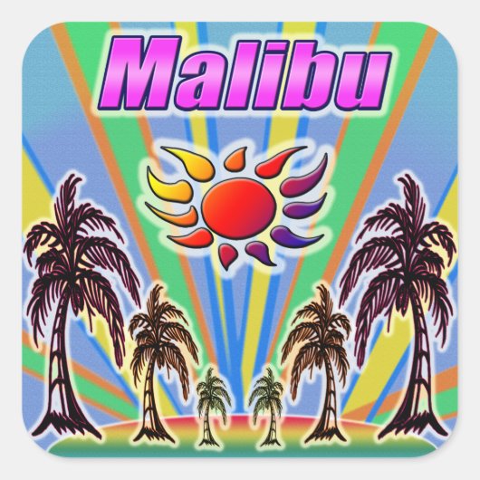 Malibu Summer Liebe Sticker (Vorderseite)
