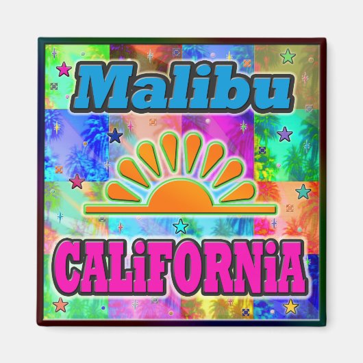 Malibu Sun & Palms Magnet (Vorne)