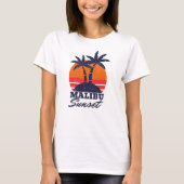 Malibu Sunset Retro Vintages T Shirt (Vorderseite)