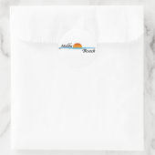 Malibu Sunset Runder Aufkleber (Tasche)