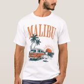 Malibu Surf Van Sunset Palms T-Shirt (Vorderseite)