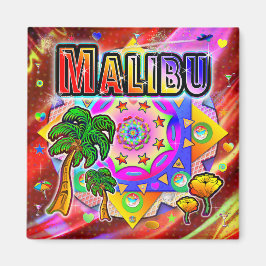 Malibu Tropical Friends Magnet