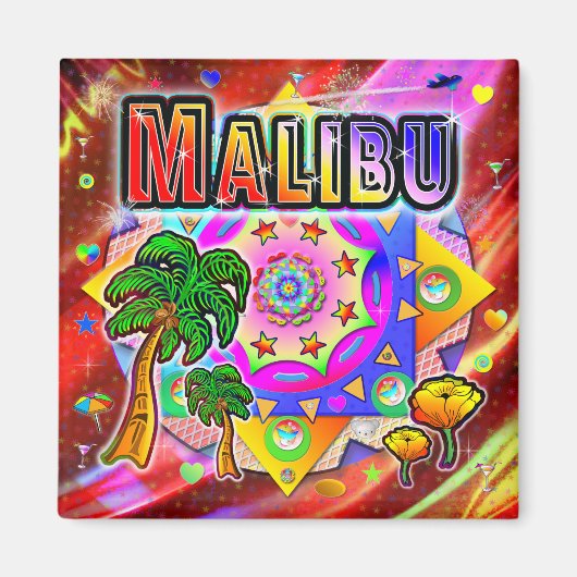 Malibu Tropical Friends Magnet (Vorne)