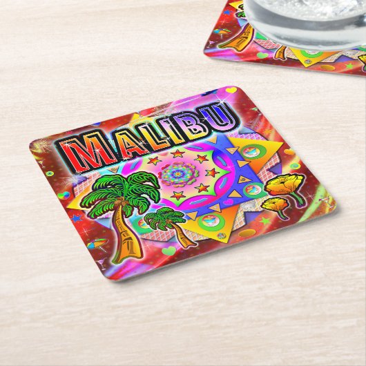 Malibu Tropical Friends Untersetzer (angewinkelt)