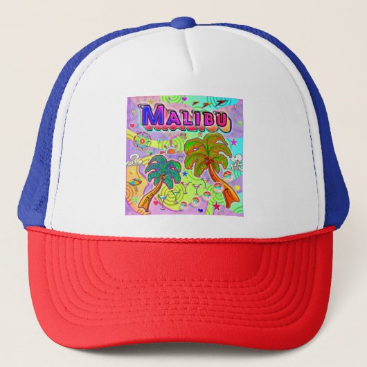Malibu Vacation Target Hat Truckerkappe (Vorderseite)