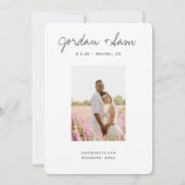 Malibu Wedding Coastline Save the Date Einladung (Rückseite)