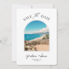 Malibu Wedding Coastline Save the Date Einladung