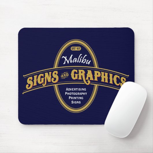 Malibu-Zeichen u. Grafiken Mouspad Mousepad (Mit Mouse)