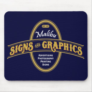 Malibu-Zeichen u. Grafiken Mouspad Mousepad