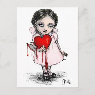 Malicious Valentine Girl Feiertagspostkarte