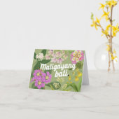 "Maligayang Bati" (Happy Birthday) Karte (Gelbe Blume)
